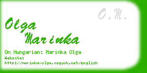 olga marinka business card